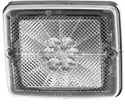 HELLA 2ZR 013 236-051 LED-Rückfahrscheinwerfer - 12V - Anbau - für waagerechte Befestigung - Kabel: 100mm - Stecker: Flachstecker