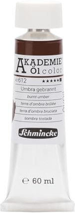 Schmincke – AKADEMIE® Öl color, feine Künstler-Ölfarben, Umbra gebrannt, 41 612 011, 60 ml Tube, höchst lichtecht, Ölmalerei