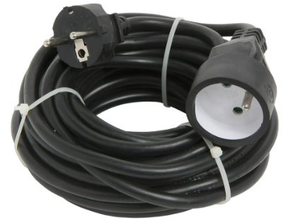 DEBFLEX - Rallonge Electrique HO5VV-F 3G1,5 mm² - Prolongateur 2P+T Pour Alimentation d'Appareils Electriques - Noir - 10 Mètres