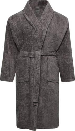 Adore Home 100% Cotton Terry Towelling Shawl Collar Bathrobe -X-Large,Slate