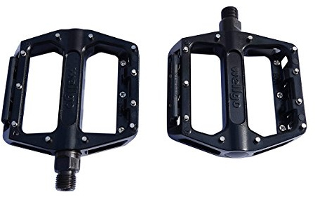 New Wellgo B087U Ball Bearing Alloy Mountain BMX Pedal with Reflector Black