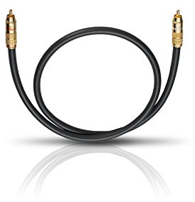 OEHLBACH NF 214 Subwoofer-Kabel - Hochwertiges Cinch-Kabel für kraftvollen Bass, versilberte Kupferleiter (SPOFC), 24kt. vergoldete Kontakte, optimale Signalübertragung, 8 Meter, Anthrazit