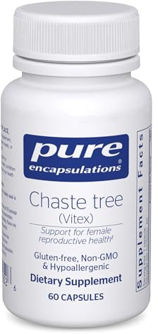 Pure Encapsulations Chaste Tree (Vitex) - Supports Menstrual Cycle Regularity - for Breast Comfort* - Women's Supplement - Hormonal Balance Support - Non-GMO & Vegan - 60 Capsules
