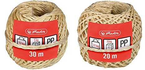 Herlitz Lot de 2 Ficelles d'emballage Brun