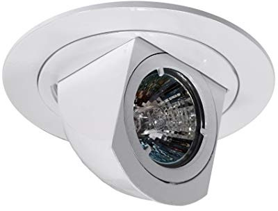 NICOR Lighting 4 inch White Recessed Retractable Wall Wash Trim for MR16 Bulb (14011WH)