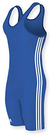 Adidas 3 Stripe Wrestling Singlet Royal/White