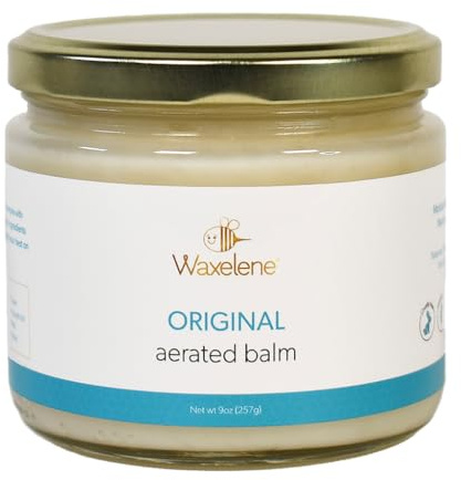 Waxelene Original Aerated Balm Large Jar, Organic Multipurpose Ointment the Petroleum Jelly Alternative Eczema Dry Sensitive Skin Face Moisturizer