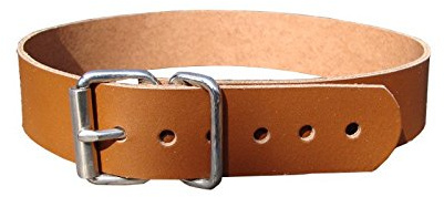 Leder Befestigungsriemen mit Rollschnalle, Fixierriemen, Lederriemen, Schnalle, Farbe:cognac, Größe:1.5cm breit x 80cm lang