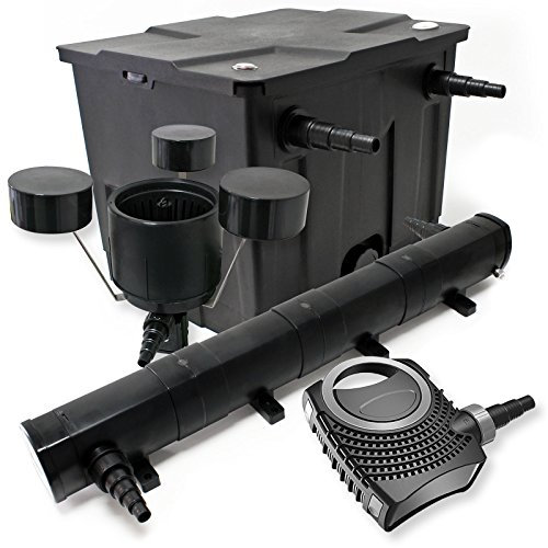 Set: Bio dammfilter 12000 l 72 W UVC dammklarare 80 W dammpump Skimmer