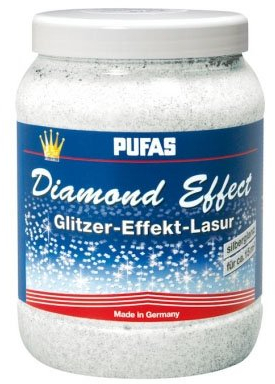 Pufas Metallic-Effekt Farbe Silber 1,5 Liter (deckend)