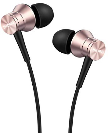 1MORE Piston Fit in-Ear Earphones Fashion Durable Headphones with 4 Color Options, Noise Isolation, Pure Sound, Phone Control with Mic for Smartphones/PC/Tablet - E1009 Pink Rose