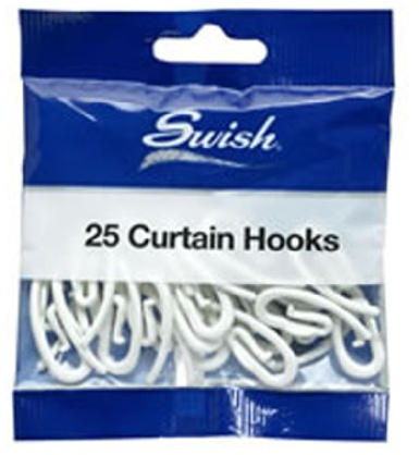 25 Genuine Swish curtain hooks