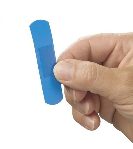 Medicalcorner24 Detectable Pflaster 72 x 19 mm Wundpflaster 100 Stück, detektierbare Pflaster, Lebensmittelindustie