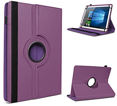 Tablet Schutzhülle für 10-10.1 Zoll Tasche aus hochwertigem Kunstleder Hülle Standfunktion 360° Drehbar Universal Case Cover