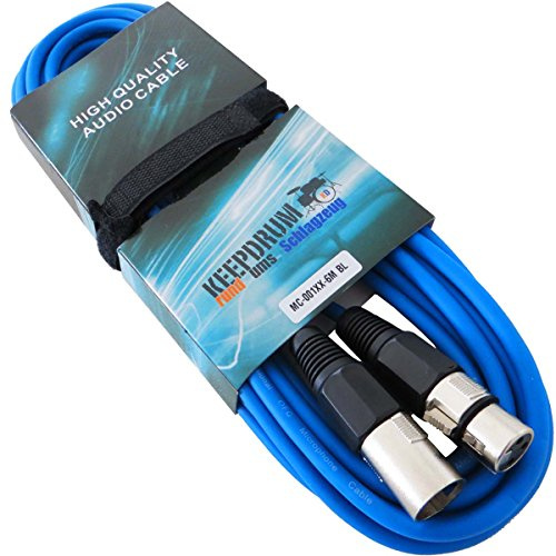 Keepdrum MC-001XX Câble micro XLR Male / 1x XLR Female (MC-001XX 6 m XLR Bleu