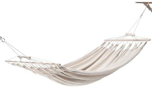 Chico-Doppelhängematte 350 x 190 cm - Baumwolle, beige-Uni