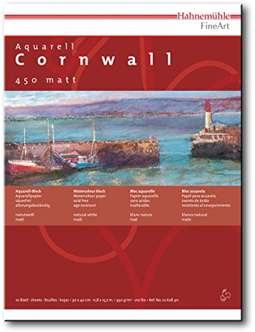 Aquarellblock Cornwall matt 450g/m², 17x24cm, 10Blatt