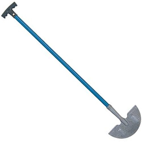 1m (1000mm) Lawn Edging Knife/Cutter - Half-Moon Blade, Tubular T Handle - Garden Trimming Tool, Lawn, Grass, Gardener, Turf Edger - Loops