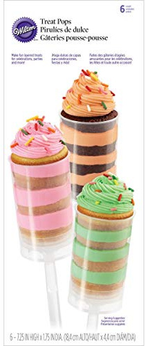 Wilton CF. 6 Treat Pops CF. 6 Treat Pops, Plastica, Trasparente,