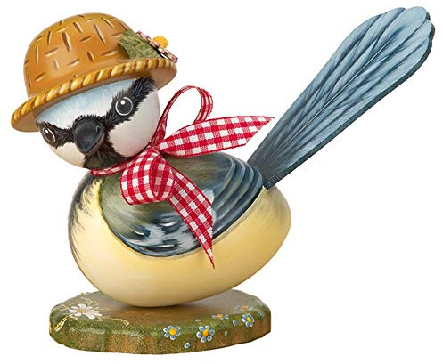 Hubrig-Volkskunst Vogelpärchen Blaumeisenliesl * Höhe 16 cm