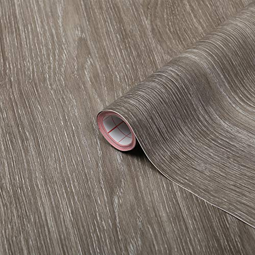 d-c-fix Plastic Self-Adhesive Contact Paper Wood Decor Vinyl Fablon Sticker Wallpaper Kitchen Furniture Living Room Oak Sheffield Pearl Grey 900mm/m