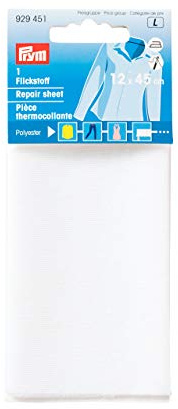 Prym Polyester à repasser,Blanc,12 x 45 cm