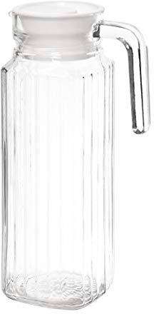 Olympia GF922 Lot de 6 carafes en verre nervuré 1 l