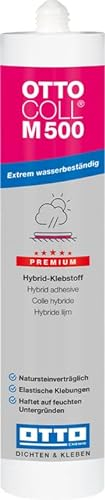 OTTOCOLL M 500 Hybrid-Klebstoff 310ml C01 weiss – Extrem wasserbeständig – Innen & Außen – Sehr gute Haftung auf vielen Materialien – Elastisch & überstreichbar