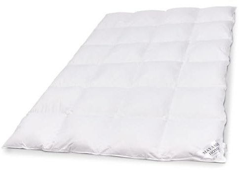 Mayaadi-Home Premium Daunendecke 135x200 cm | 1600g Bettdecke, 70% Gänsedaunen 30% Federn | 100% natürliche Baumwolle | Made in Europe | Steppdecke geeignet für Allergiker | HS24