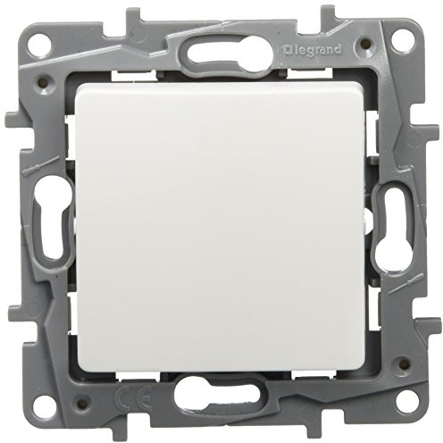 Legrand Boîte de 1 Interrupteurs ou Va et vient Niloé 10 AX Simple Blanc Eclat Pur