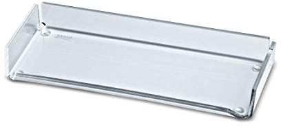 MAUL Stifteschale aus Acryl 22 x 10 x 3 cm | Stilvoller Schreibtisch Organizer für Kugelschreiber, Stifte und Textmarker | Standsicherer Stiftehalter mit möbelschonenden Standnoppen | Glasklar