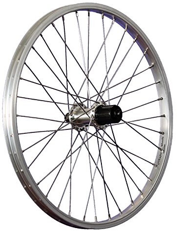 20 Zoll Hinterrad Aluminium Shimano Cues FH-QC300 7-11 Fach Silber Disc