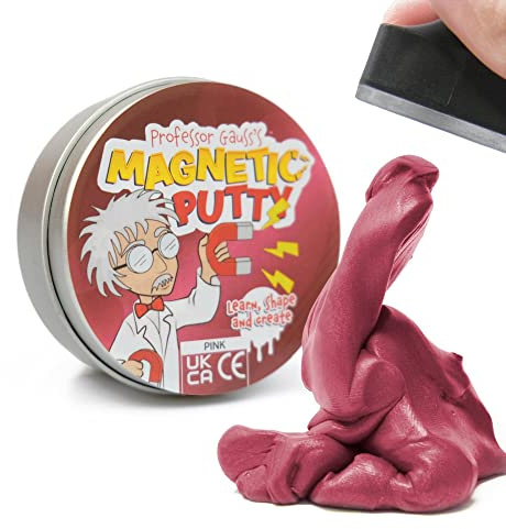 Professor Gauss™ Magnetputty Mit Skittle Magnet Für Kinder, Jungen, Mädchen, Wissenschaft, Lernen und Spaß - Pink Goo