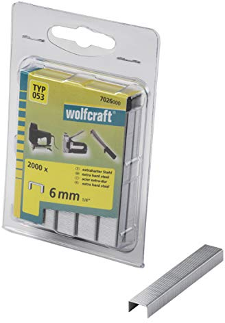 wolfcraft 7026000 Tackerklammern, 6mm, 2000 stück