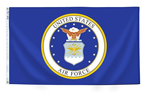 Annin Flagmakers Model 439010 U.S. Airforce Military Flag 100% nylon SolarGuard Nyl-Glo 100% fabriqué aux États-Unis aux spécifications officielles. Fabricant sous licence officielle.