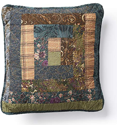 Donna Sharp Cotton Lodge Pillows (Cabin Raising Pine Cone, 15 x 15)