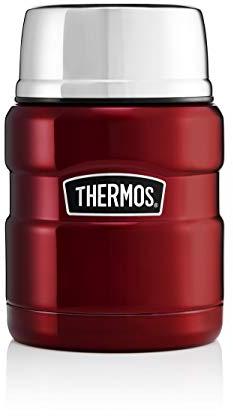 Thermos King Thermoskanne / Thermosflasche für Lebensmittel,0,47 l, Edelstahl, Rot