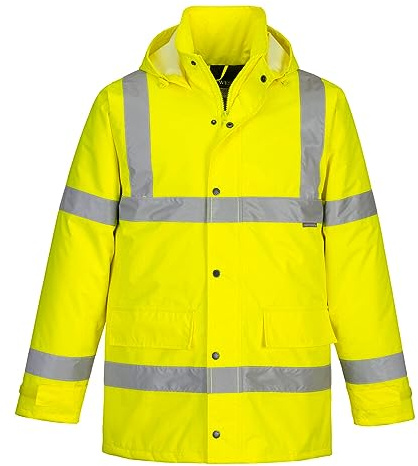 Portwest S460 Wasserdichte Komfort Winter-Verkehrsjacke 300D Reflektierend | Gelb, 6XL, EN ISO 20471 Klasse 3, EN 342, Polyester, Verdeckte Handytasche, 2 Taschen, Wasserfest, Wasserabweisend, Langarm