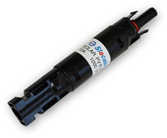 Renogy 10A Male and Female Connector Waterproof in-Line Fuse Holder, w, Black