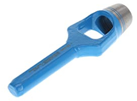 GEDORE Henkellocheisen für weiche Materialen, Ø 30 mm, Gummi Leder Dichtungen Stoff, rund, 190 mm lang, Stanzeisen, 570030