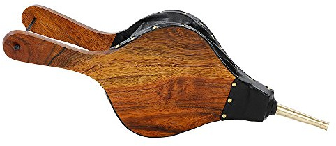 Minuteman International Large Fireplace Bellows, Wood, Black, Brass