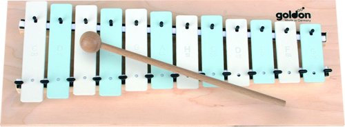Goldon - Metallophon 12 blau/weisse Klangplatten