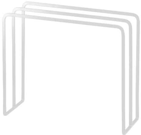 Yamazaki Tower Geschirrtuchhalter aus Stahl - für Küchenlappen/Spültuch, mit 2 Haken,stehend - 10 x 30 x 25 cm, japansiches Design, weiß