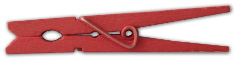 LWR CRAFTS Grandes pinces à linge en bois 3-5 / 16 8,4 cm 30 pièces par paquet (rouge)
