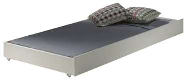 Vipack 'Autobett pirb9014 Pino Ausziehbett Kiefer massiv weiß 196 x 94 x 19,5 cm