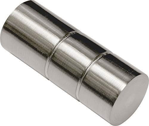 Gardinia Endknopf, Metall, Edelstahl-Optik, 0.1, 2