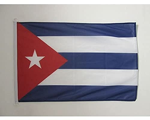 AZ FLAG Bandera Náutica Cuba 90x60 cm Poliéster Malla Anillas Plástico | Uso exterior y náutico Enseña náutica cubana resistente a la intemperie con costuras dobles y bordes reforzados
