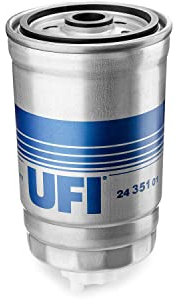 UFI Filters, Filtro de Gasolina 24.351.01, Filtro de Combustible de Recambio, Apto para Coches y Furgonetas, Apto para Modelos Alfa Romeo, Atlas Copco, Citroen, Fiat, Ford, Iveco, Lancia, Opel, Scania