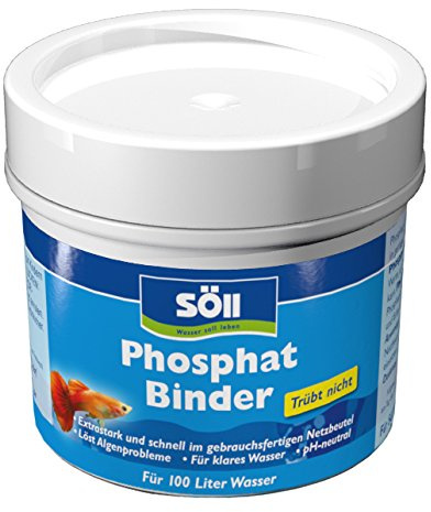 Söll 17526 PhosphatBinder (60 g für 100 Liter Wasser) - pH-neutrale Bindung von Phosphat zur Algenbehandlung, Algenvorbeugung und Herstellung eines idealen Aquarienklimas