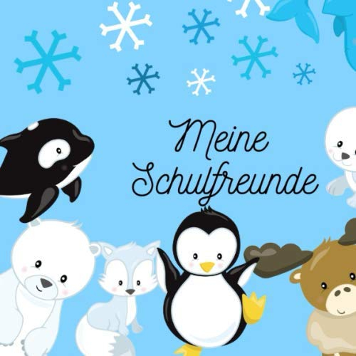 Meine Schulfreunde: Freundschaftsbuch für Freundinnen und Freunde mit Eiszeit Motiv I Erinnerungsbuch an Schulfreunde und Schulzeit I Kitzelbuch mit Platz für selbstgemalte Bilder